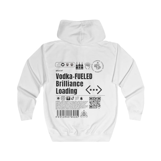 Virtuosoh Vodka Fueled Brilliance Loadin' Unisex Zip Hoodie