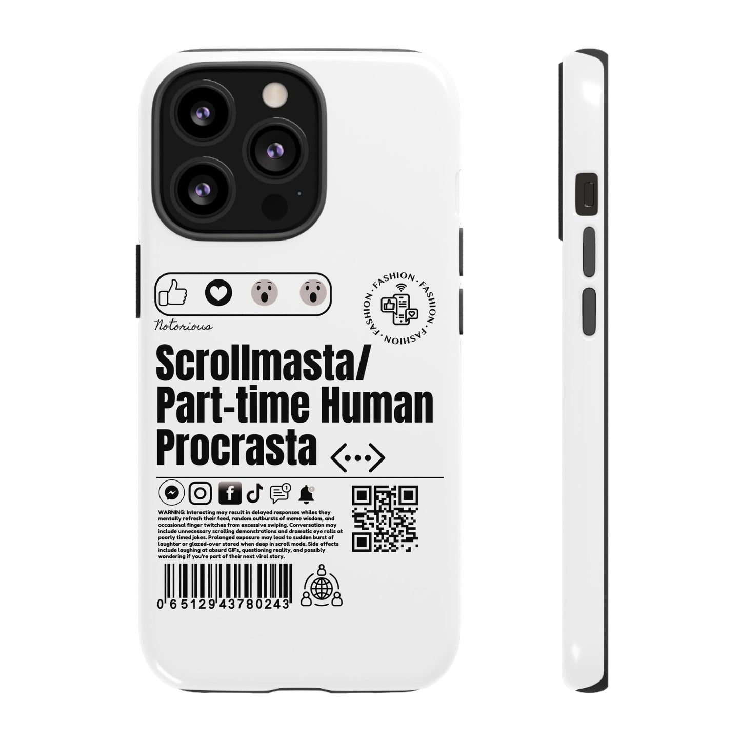 Virtuosoh Scrollmasta Tough Phone case for iPhone - White