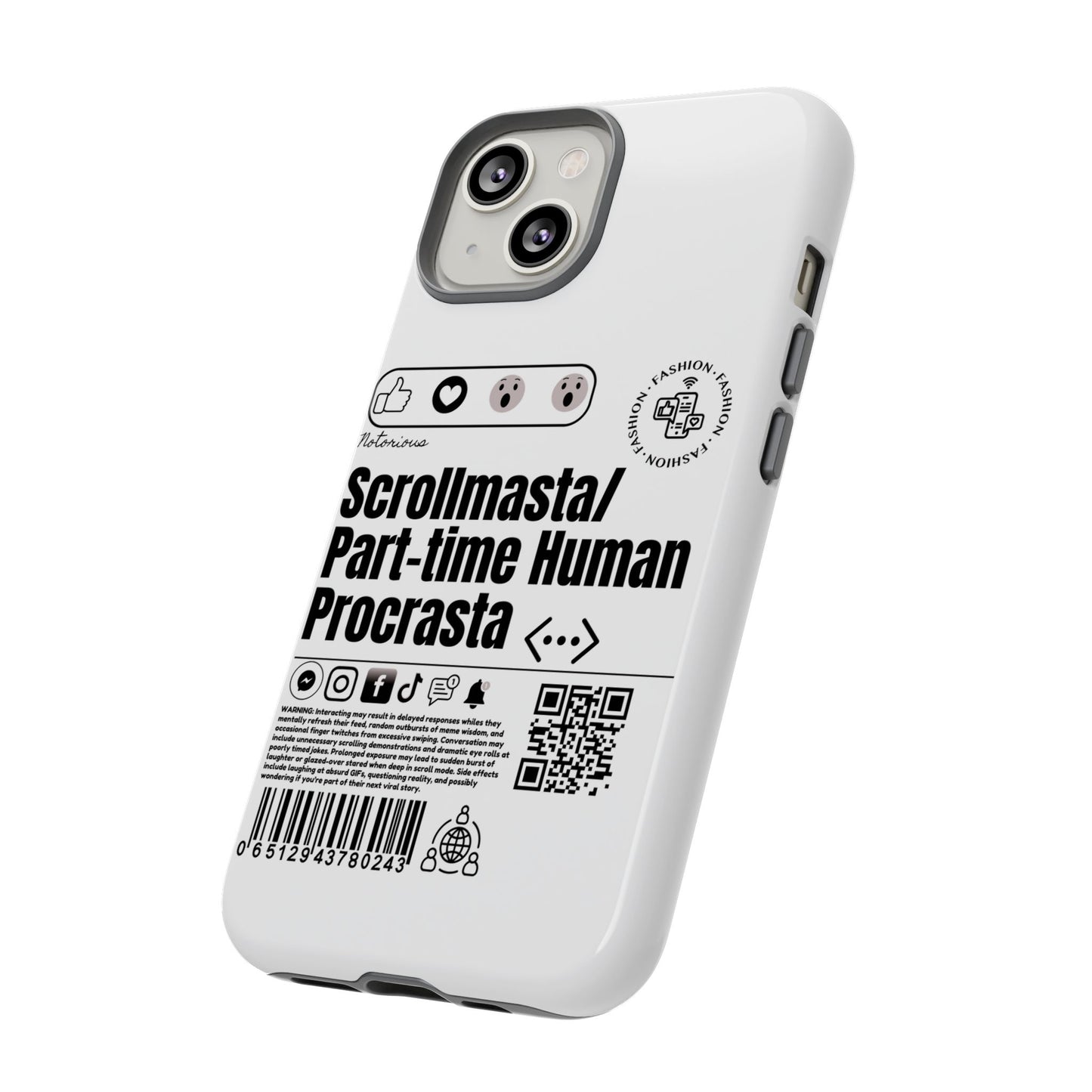 Virtuosoh Scrollmasta Tough Phone case for iPhone - White