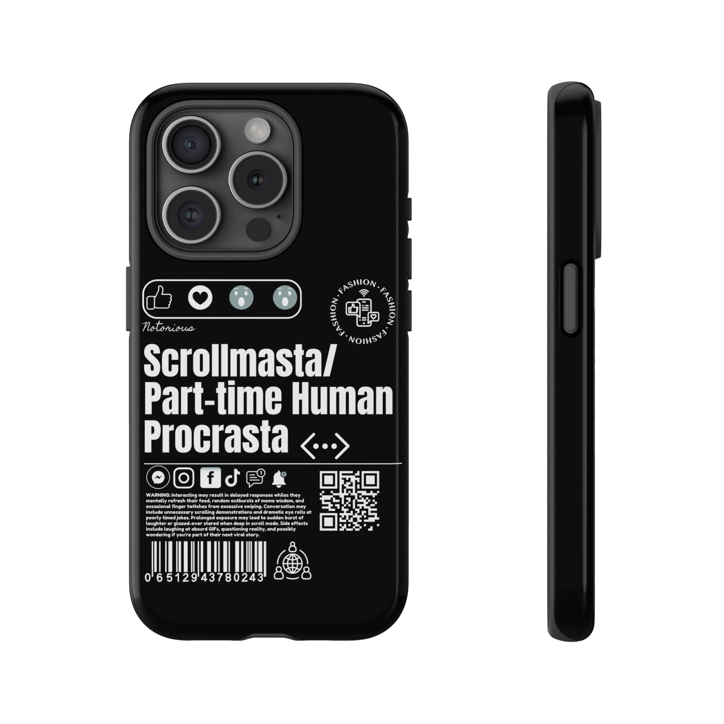 Virtuosoh Scrollmasta Tough Phone Case for iPhone -Black