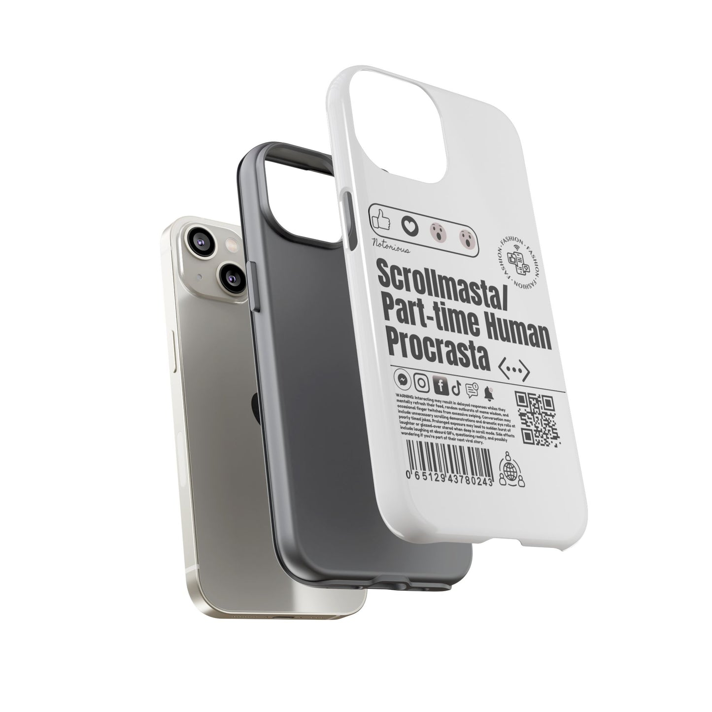 Virtuosoh Scrollmasta Tough Phone case for iPhone - White