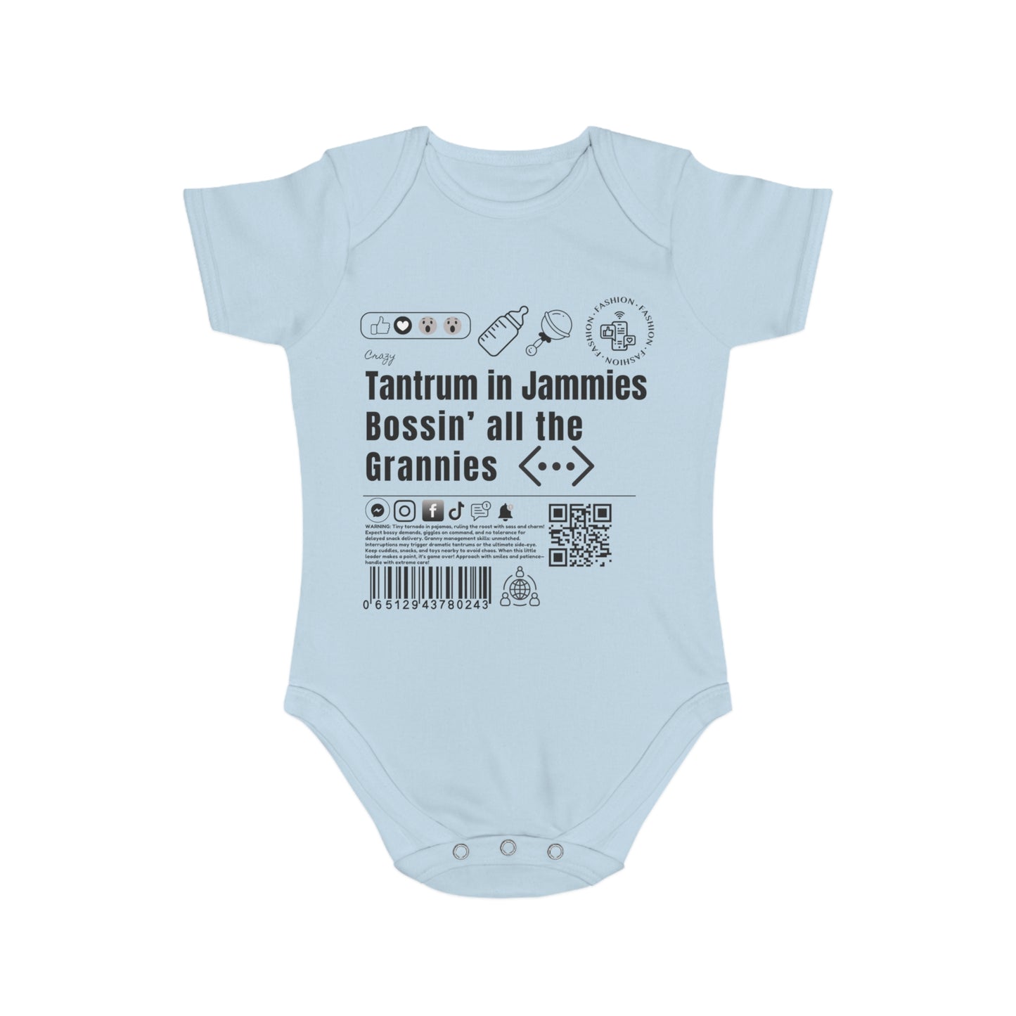 Virtuosoh Baby Tantrum in Jammies Babysuit