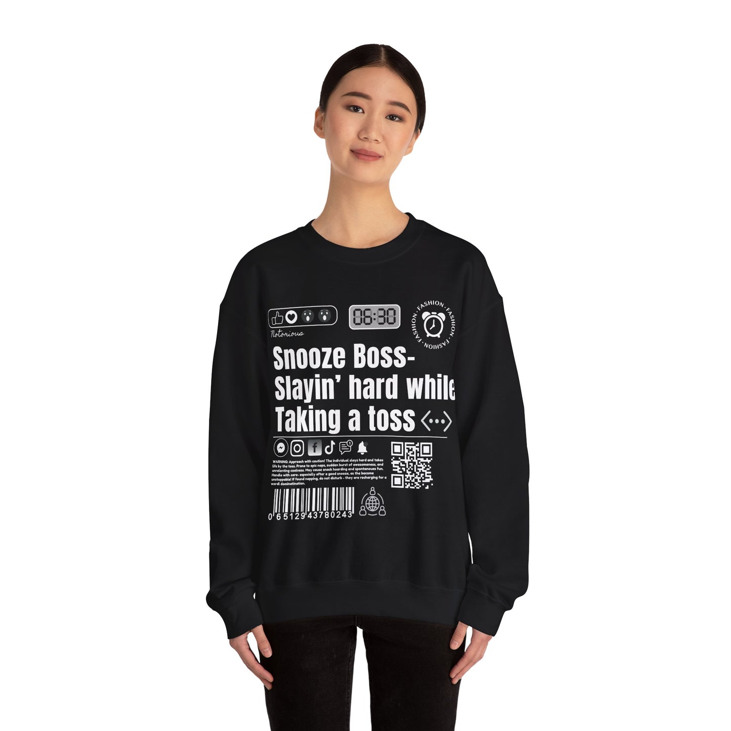 Virtuosoh Snooze Boss Unisex Sweatshirt