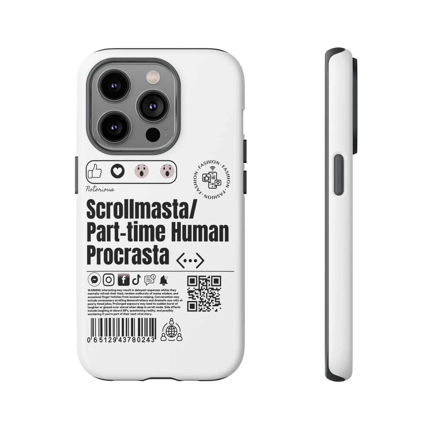 Virtuosoh Scrollmasta Tough Phone case for iPhone - White