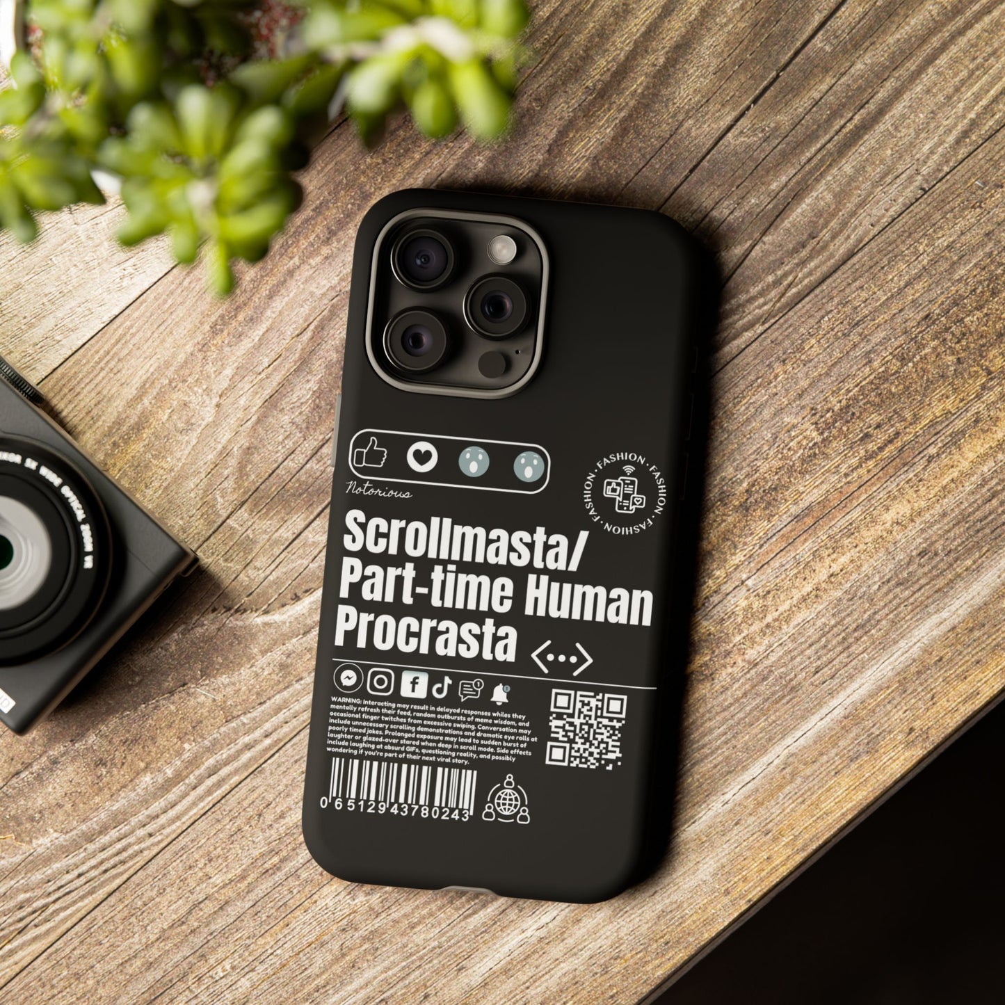 Virtuosoh Scrollmasta Tough Phone Case for iPhone -Black