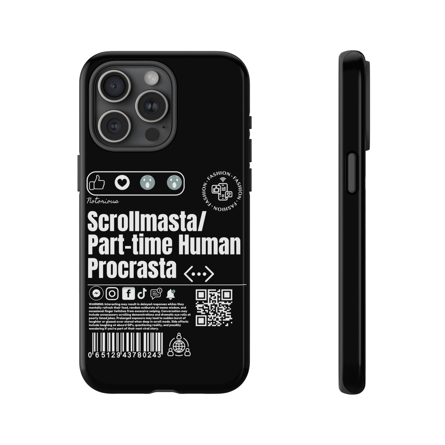 Virtuosoh Scrollmasta Tough Phone Case for iPhone -Black