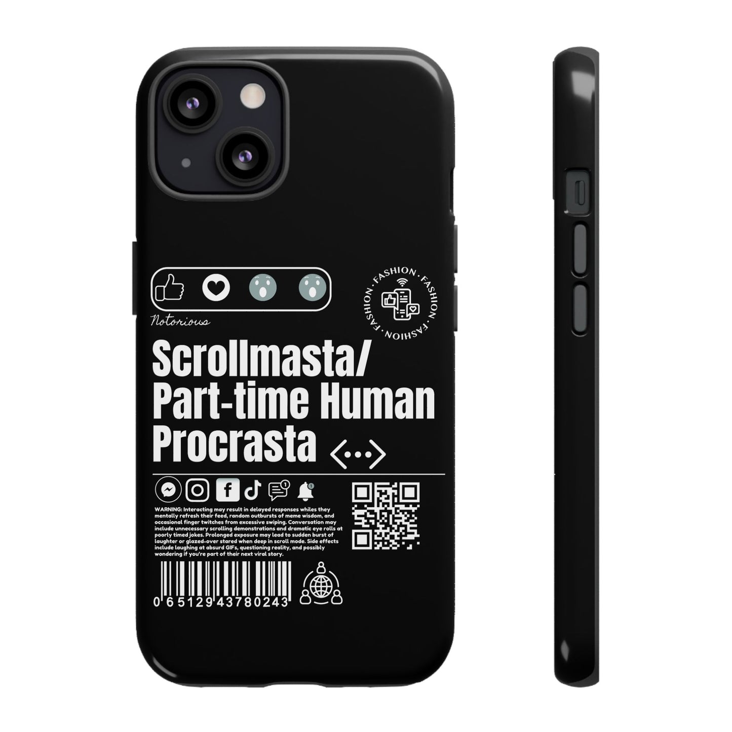 Virtuosoh Scrollmasta Tough Phone Case for iPhone -Black