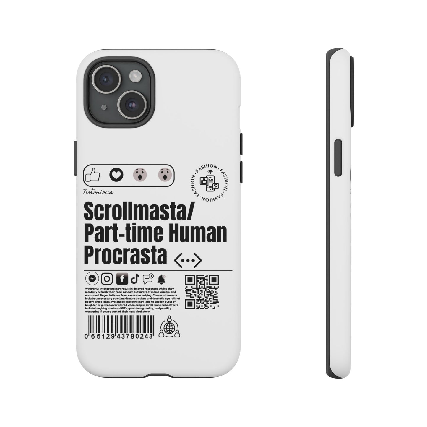 Virtuosoh Scrollmasta Tough Phone case for iPhone - White