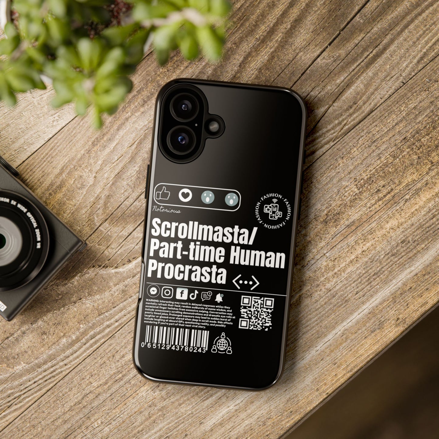 Virtuosoh Scrollmasta Tough Phone Case for iPhone -Black