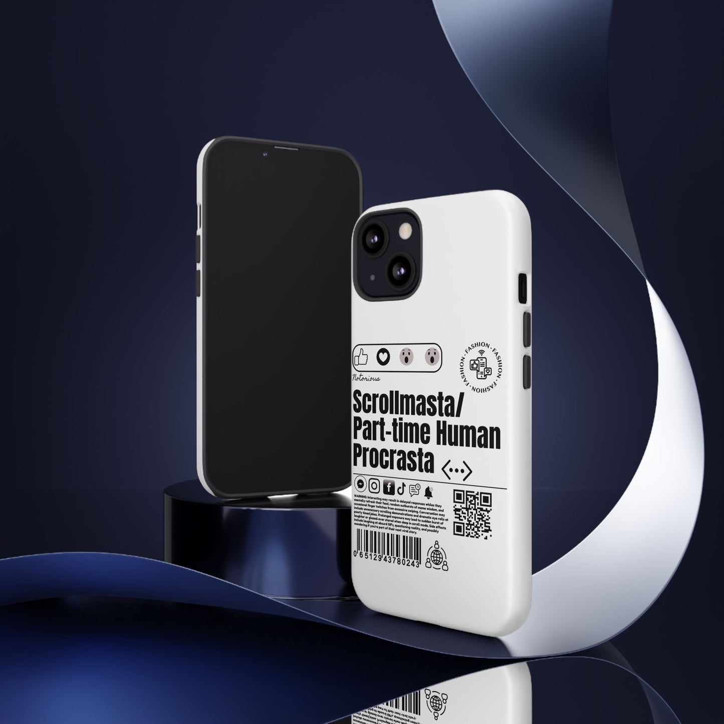 Virtuosoh Scrollmasta Tough Phone case for iPhone - White