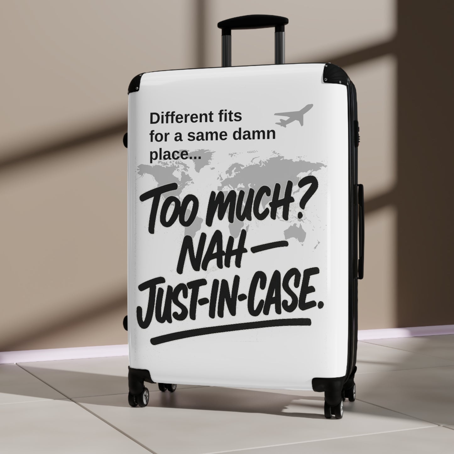 Virtuosoh Stylish Travel Suitcase - 'Too Much? Nah - Just-In-Case'