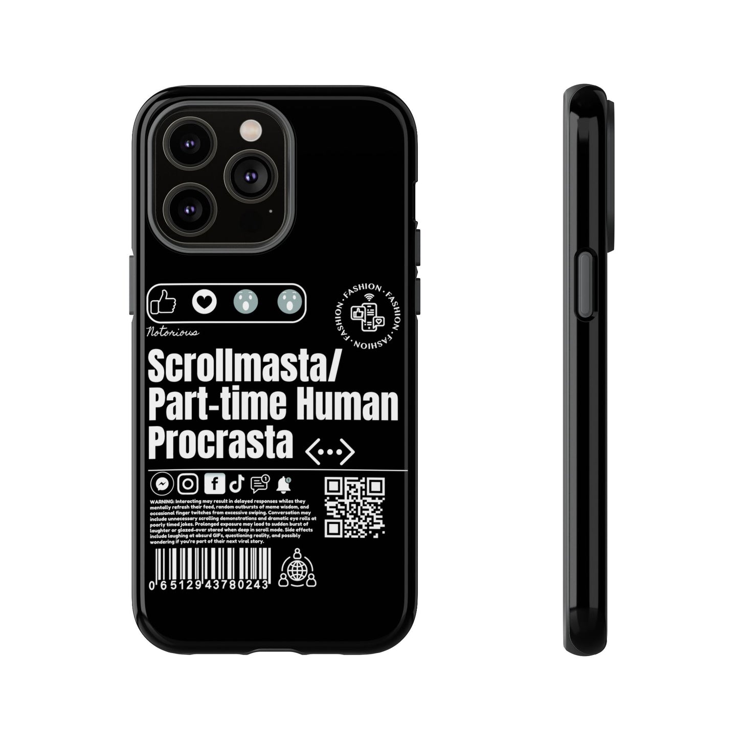 Virtuosoh Scrollmasta Tough Phone Case for iPhone -Black