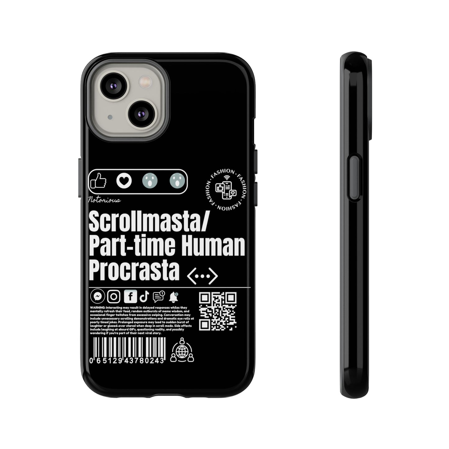 Virtuosoh Scrollmasta Tough Phone Case for iPhone -Black