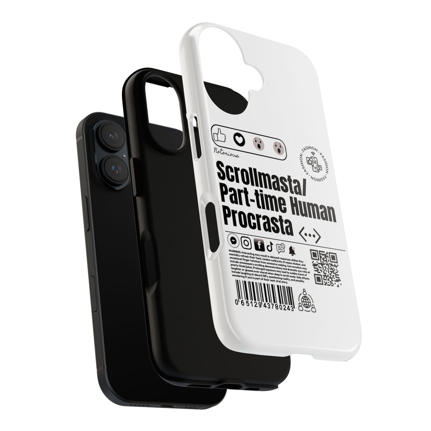 Virtuosoh Scrollmasta Tough Phone case for iPhone - White