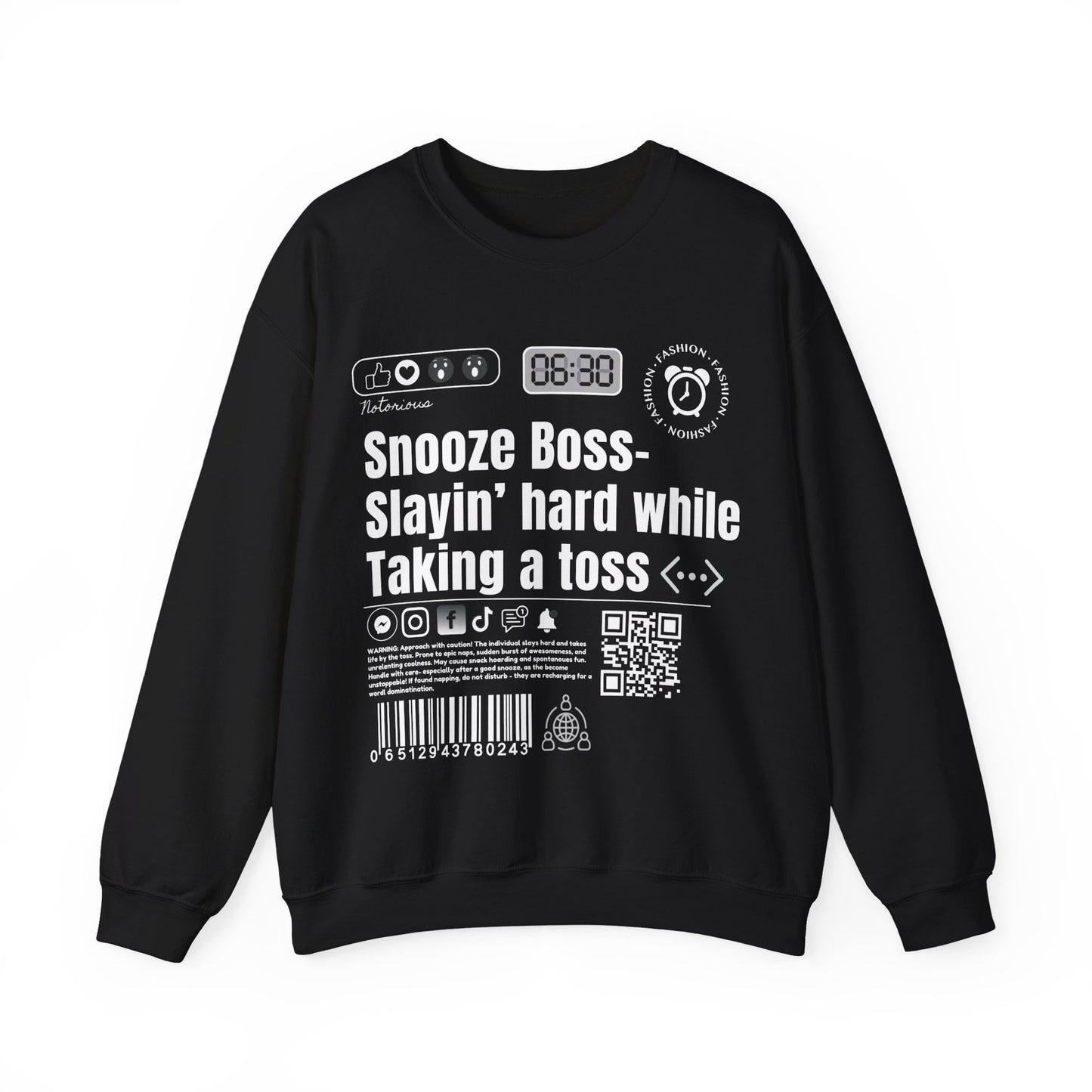 Virtuosoh Snooze Boss Unisex Sweatshirt