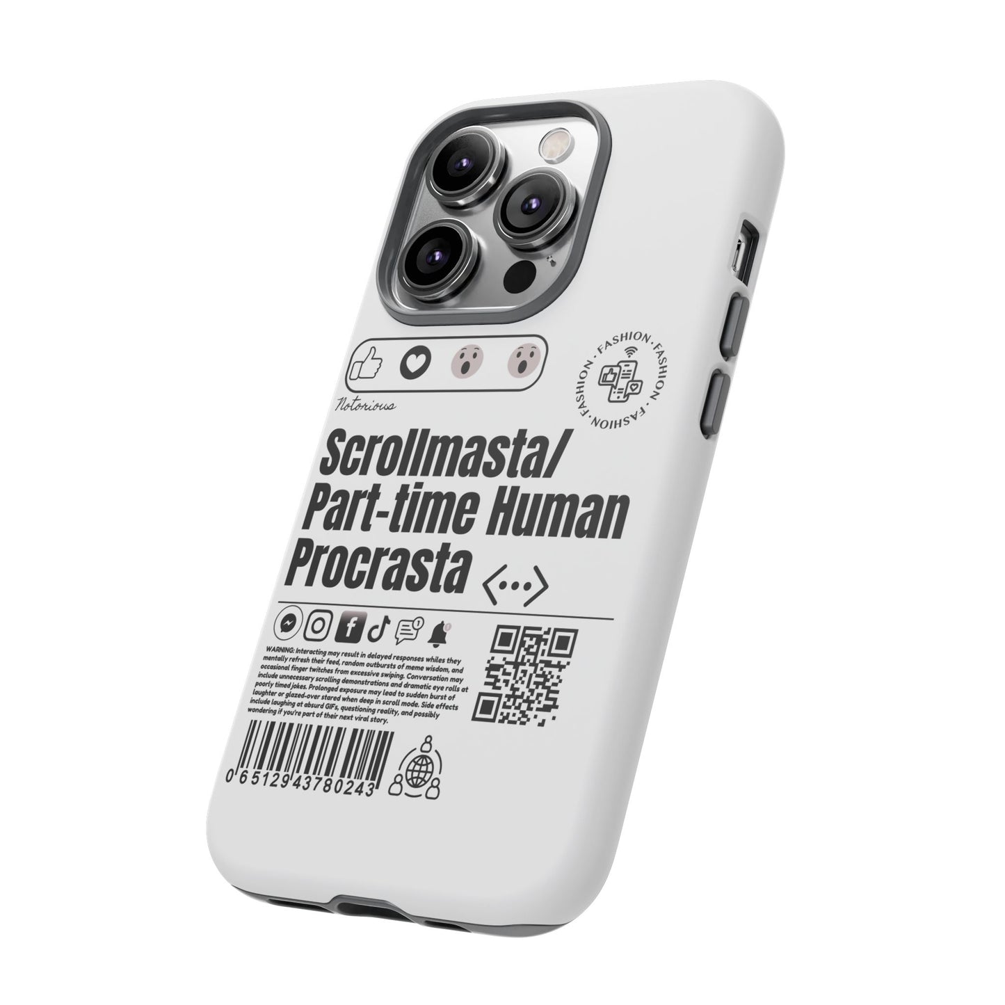 Virtuosoh Scrollmasta Tough Phone case for iPhone - White