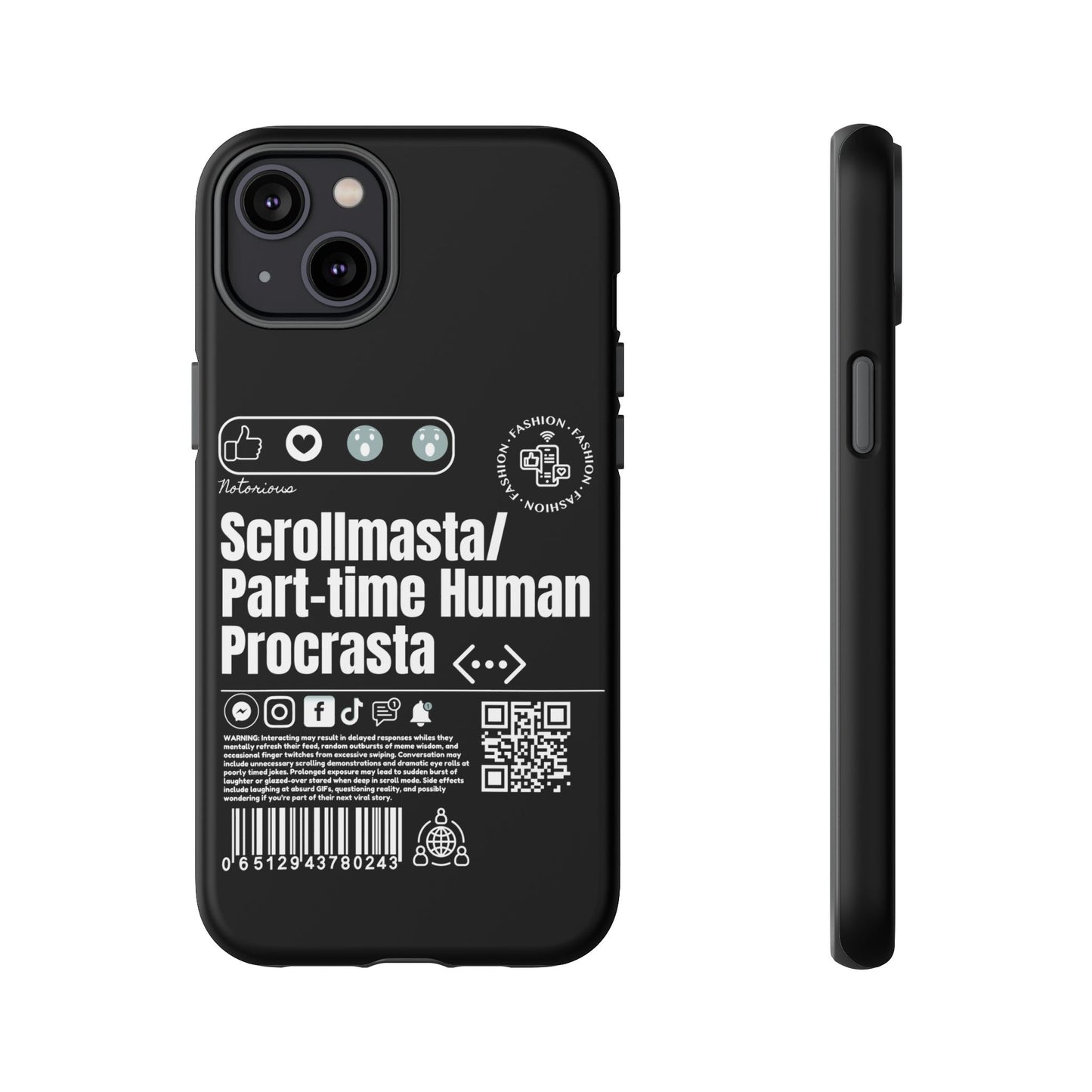 Virtuosoh Scrollmasta Tough Phone Case for iPhone -Black