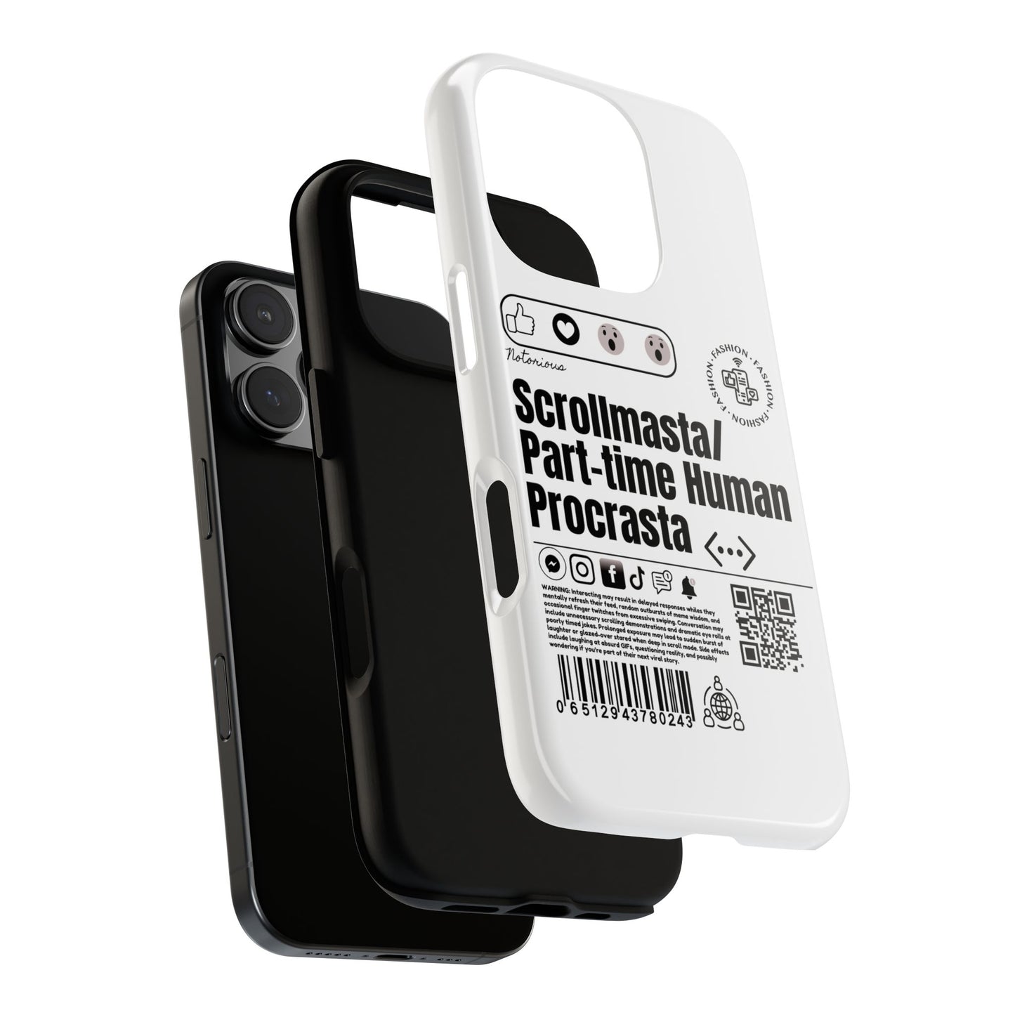 Virtuosoh Scrollmasta Tough Phone case for iPhone - White