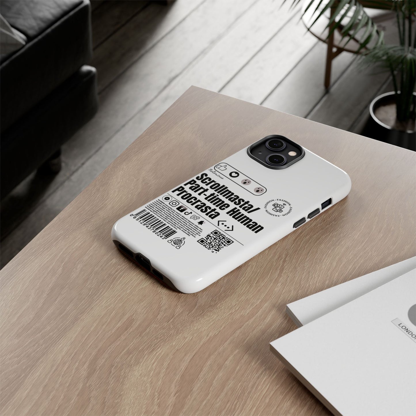 Virtuosoh Scrollmasta Tough Phone case for iPhone - White
