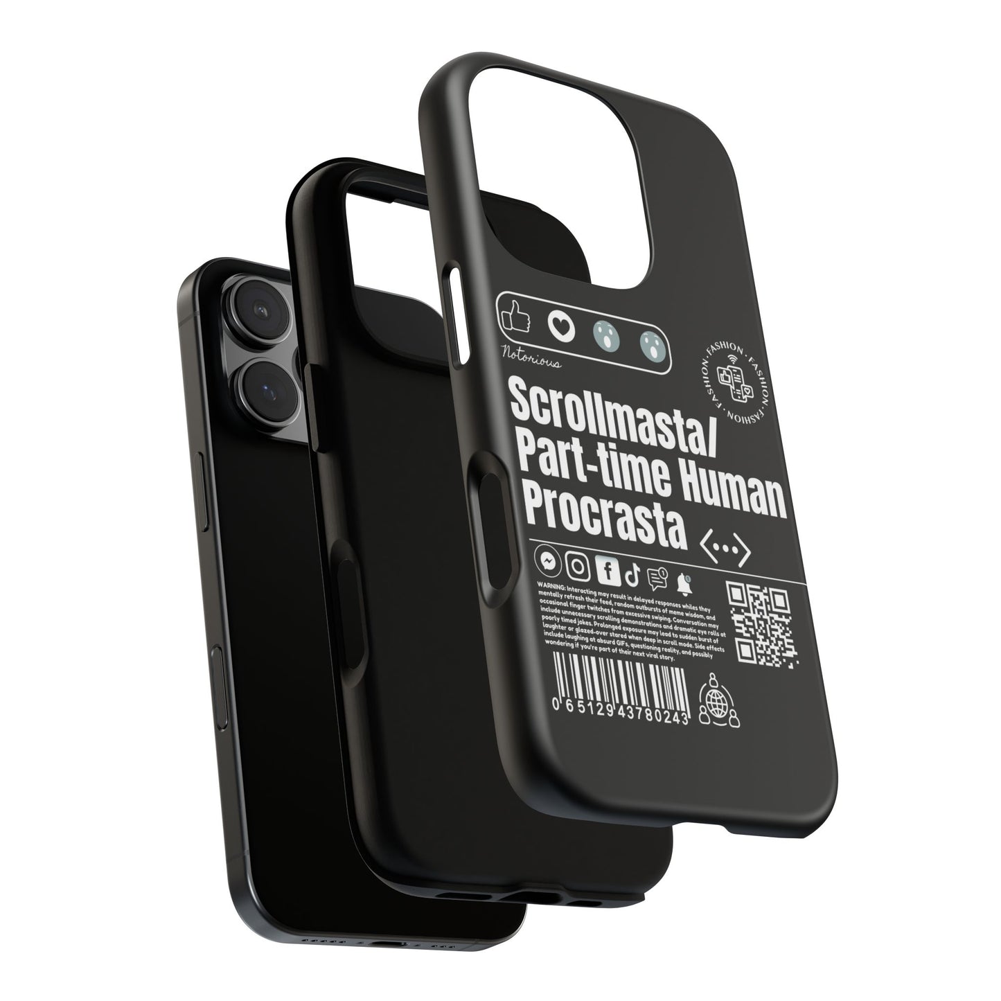 Virtuosoh Scrollmasta Tough Phone Case for iPhone -Black