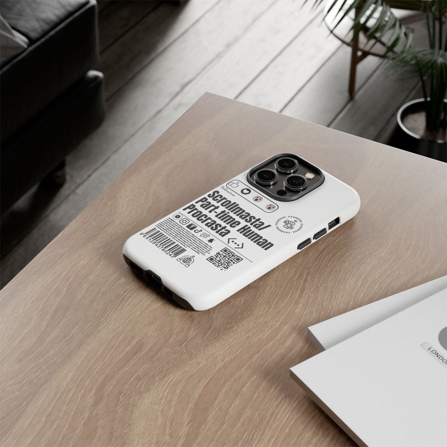 Virtuosoh Scrollmasta Tough Phone case for iPhone - White