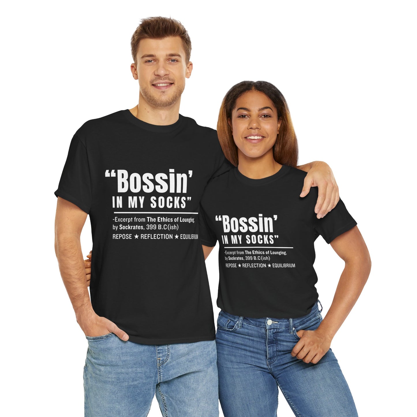 Virtuosoh Bossin' in My Socks Unisex Heavy Cotton T-shirt