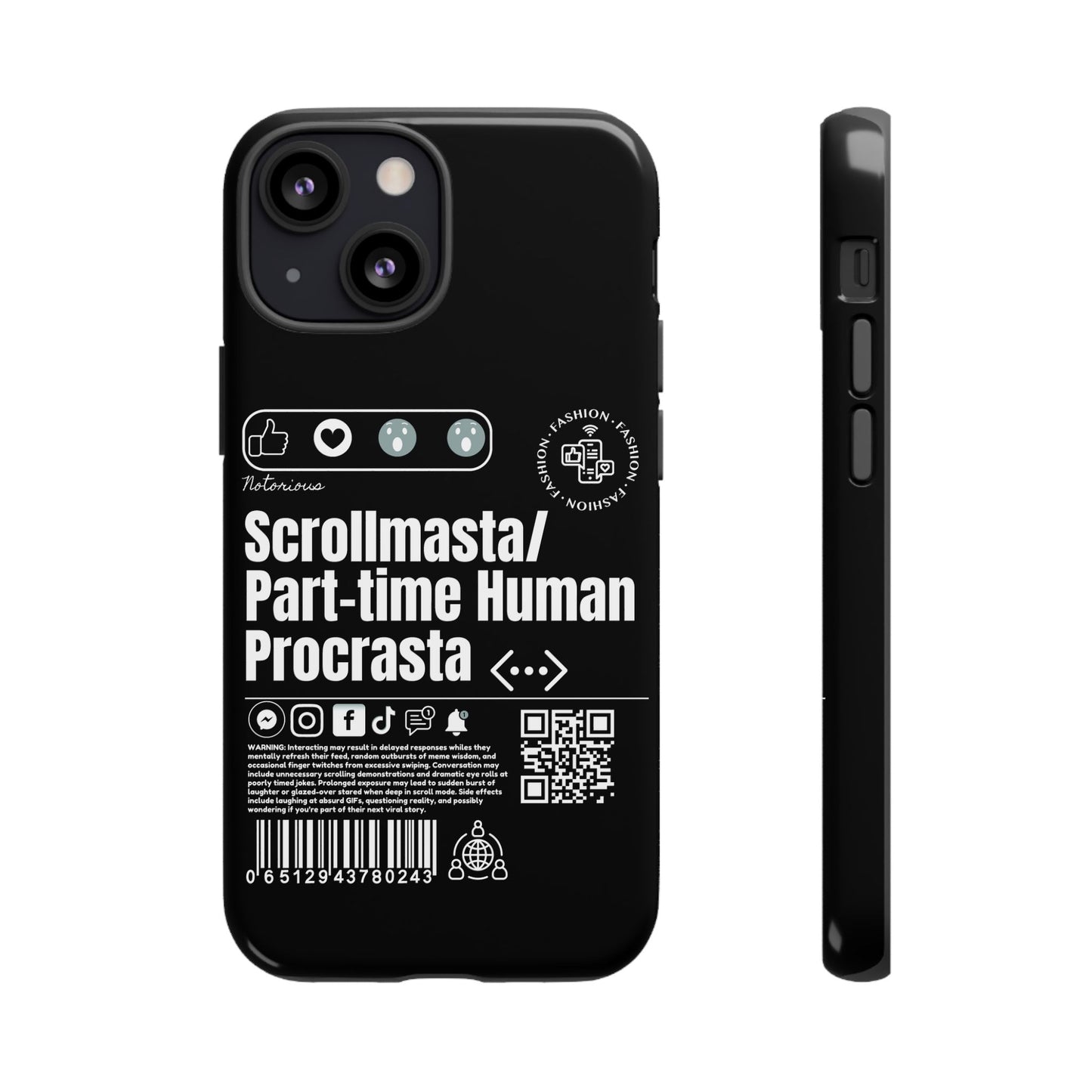 Virtuosoh Scrollmasta Tough Phone Case for iPhone -Black