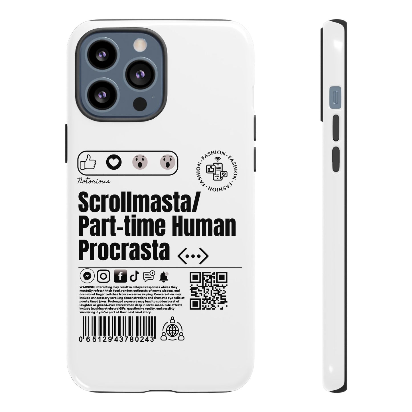 Virtuosoh Scrollmasta Tough Phone case for iPhone - White