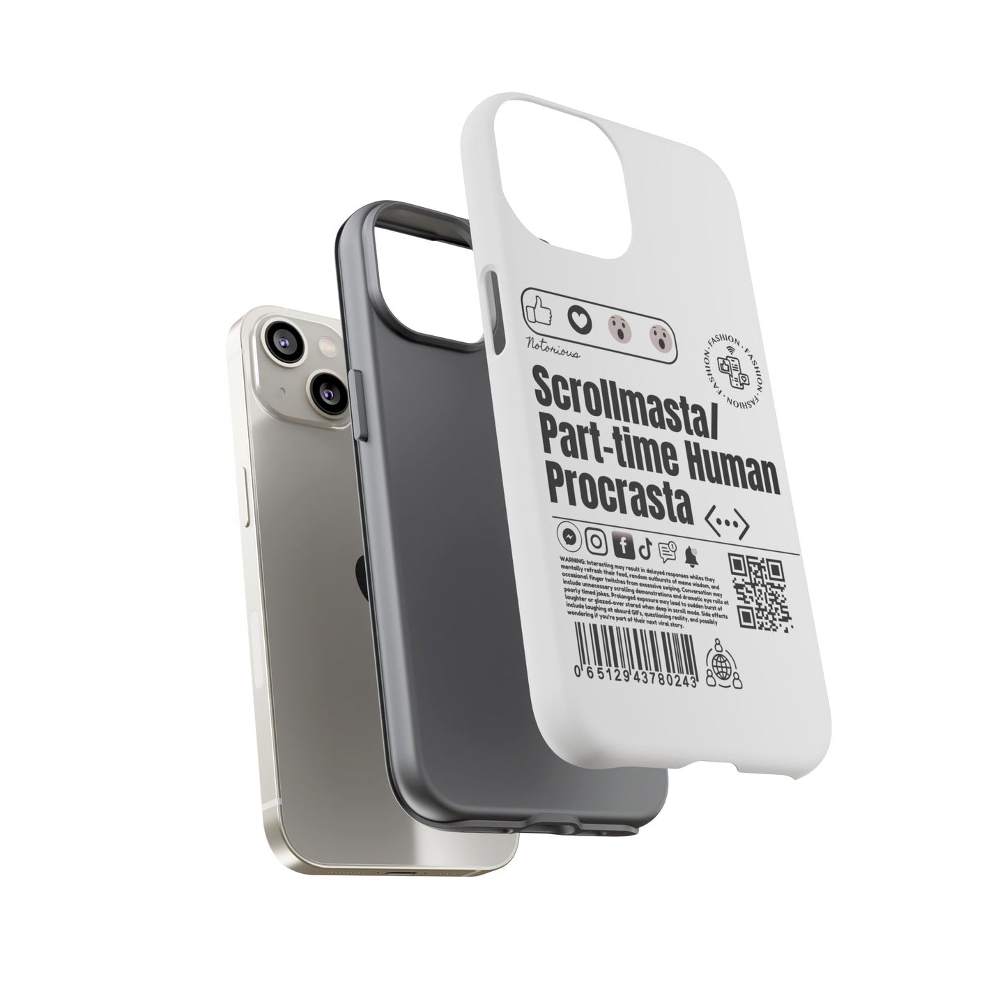 Virtuosoh Scrollmasta Tough Phone case for iPhone - White
