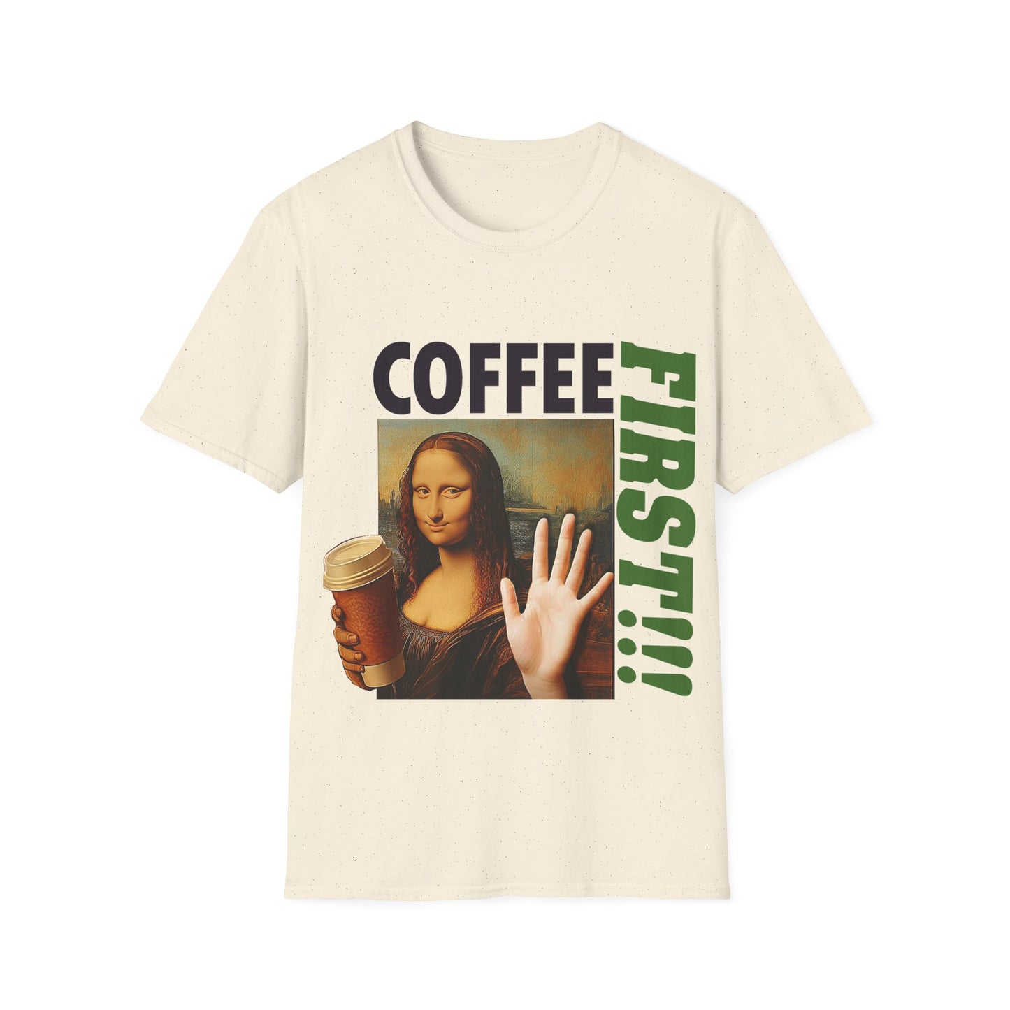 Virtuosoh Mona Lisa Coffee First soft style  Unisex T-shirt