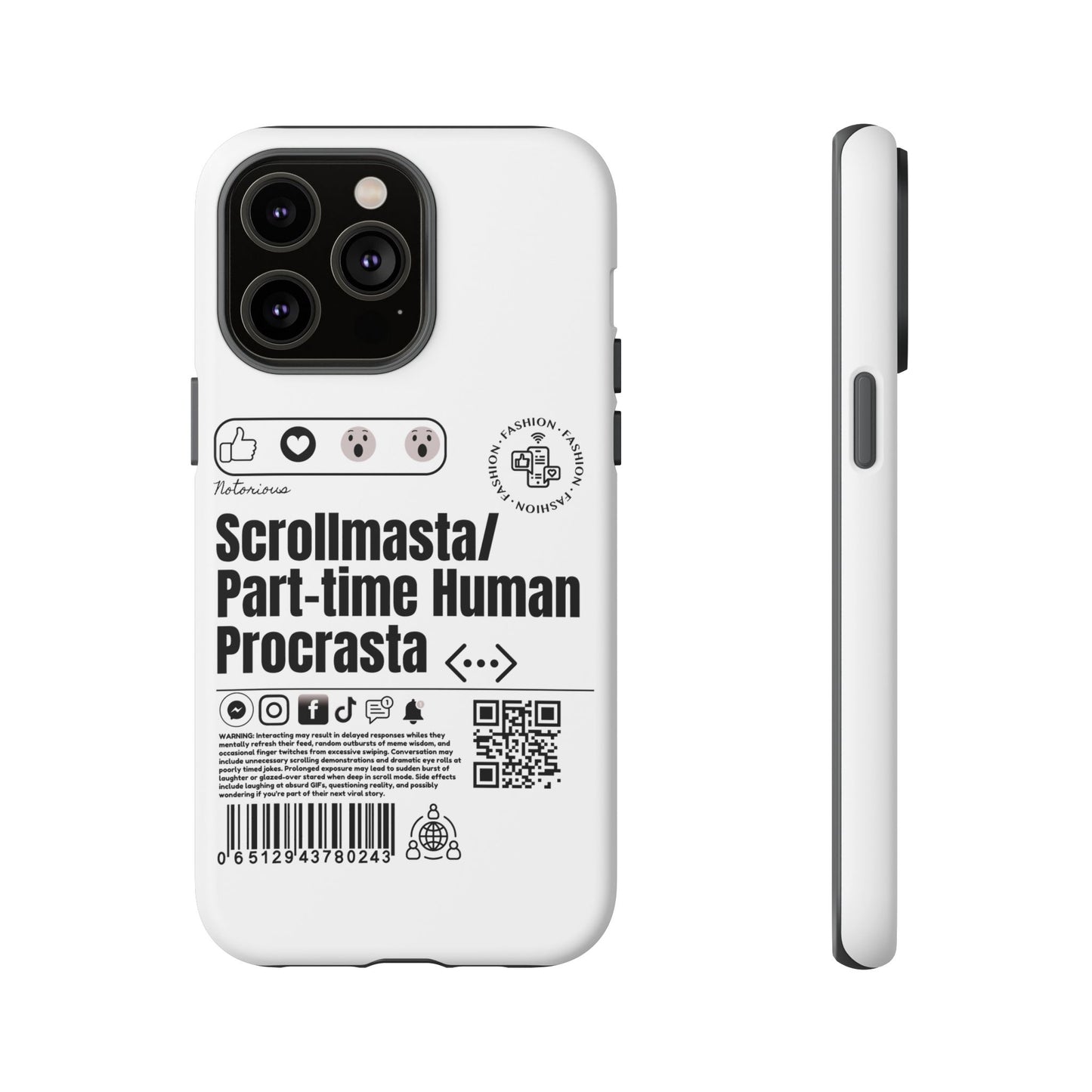 Virtuosoh Scrollmasta Tough Phone case for iPhone - White