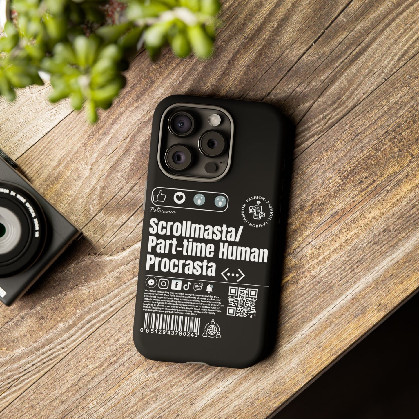Virtuosoh Scrollmasta Tough Phone Case for iPhone -Black