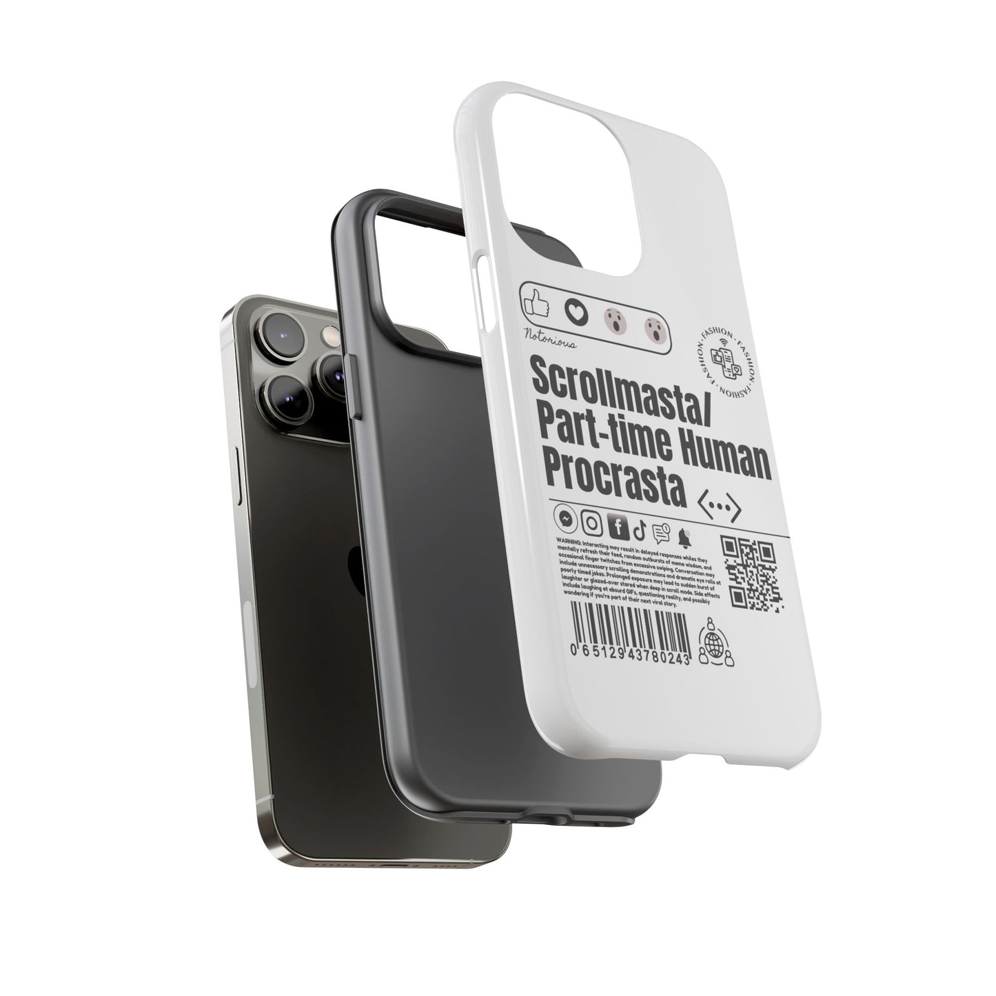 Virtuosoh Scrollmasta Tough Phone case for iPhone - White