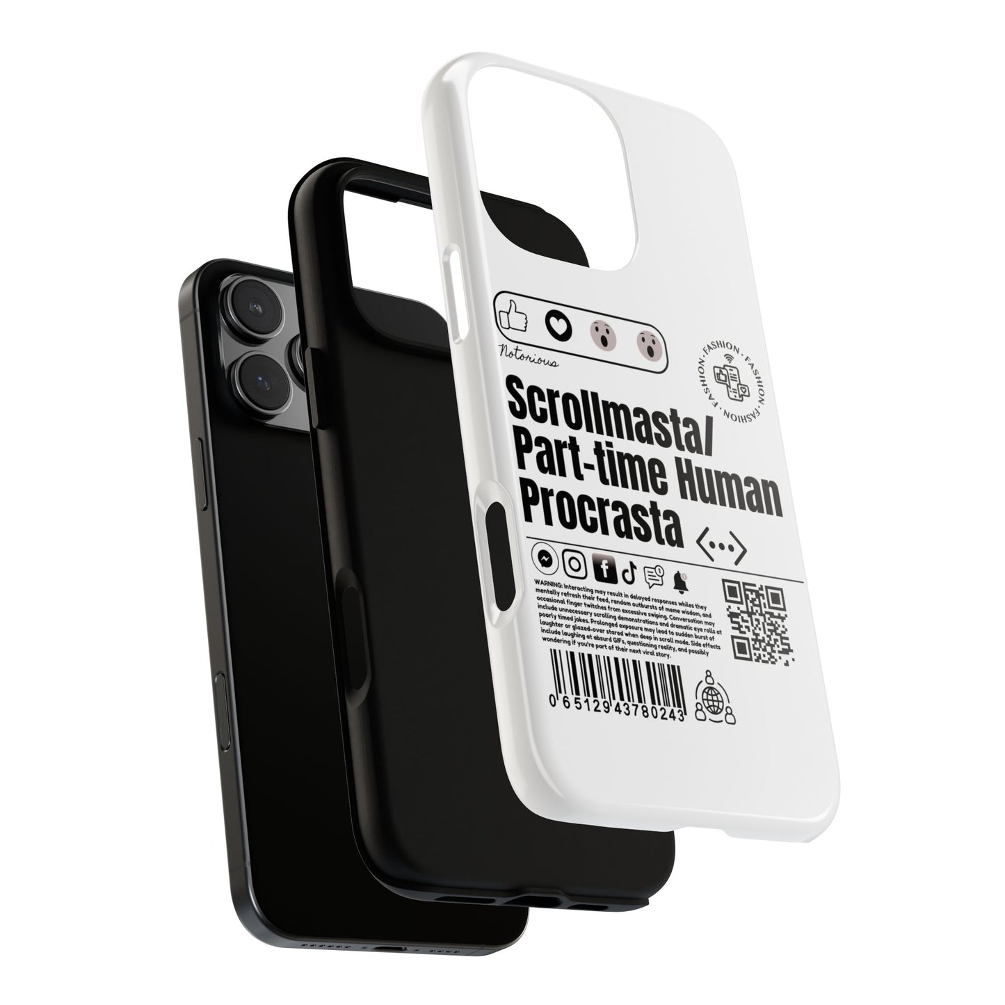 Virtuosoh Scrollmasta Tough Phone case for iPhone - White