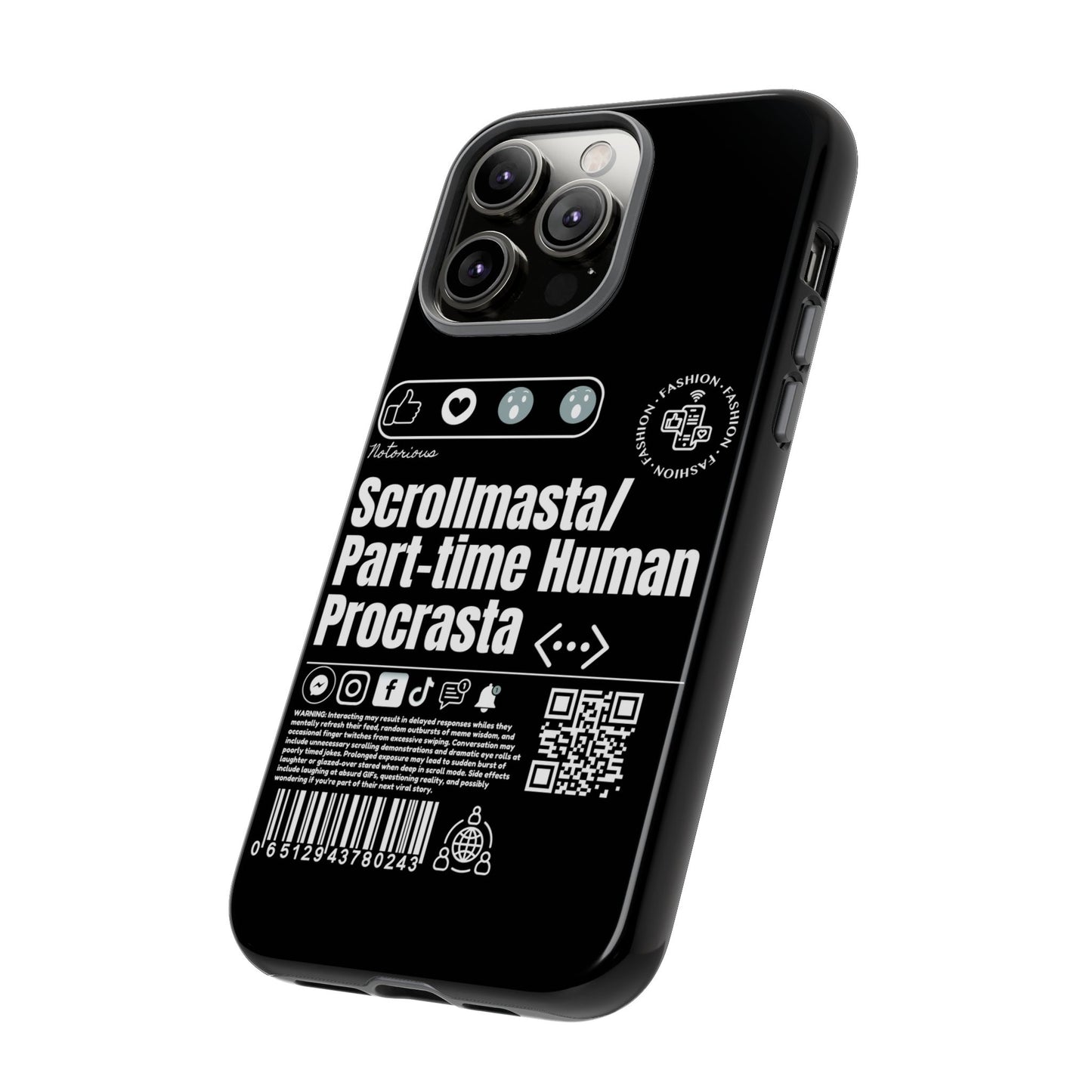 Virtuosoh Scrollmasta Tough Phone Case for iPhone -Black