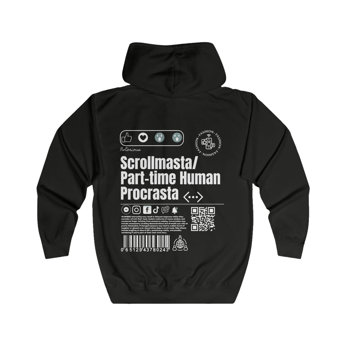 Virtuosoh Scrollmasta Unisex Zip Hoodie