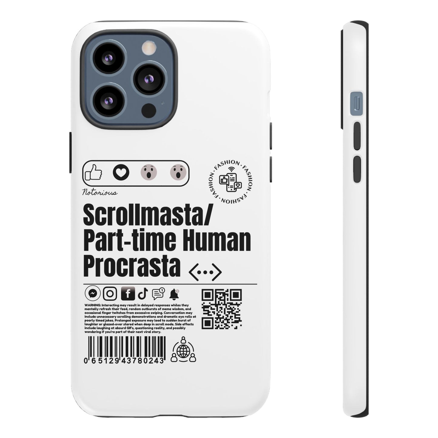 Virtuosoh Scrollmasta Tough Phone case for iPhone - White