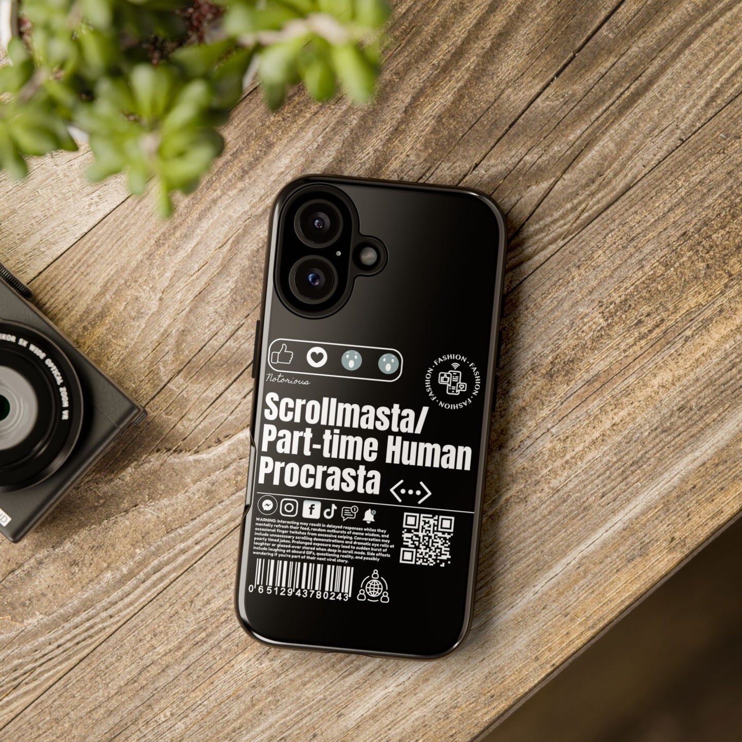 Virtuosoh Scrollmasta Tough Phone Case for iPhone -Black