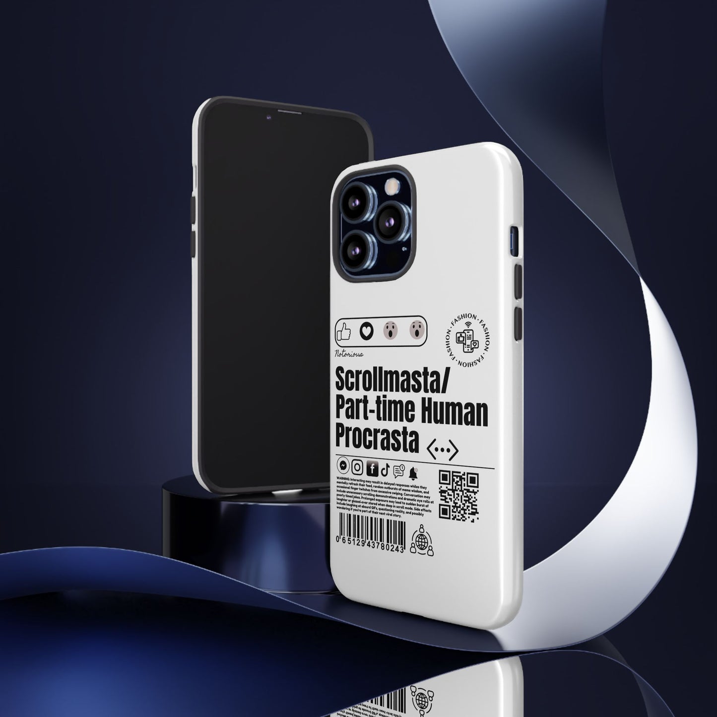Virtuosoh Scrollmasta Tough Phone case for iPhone - White