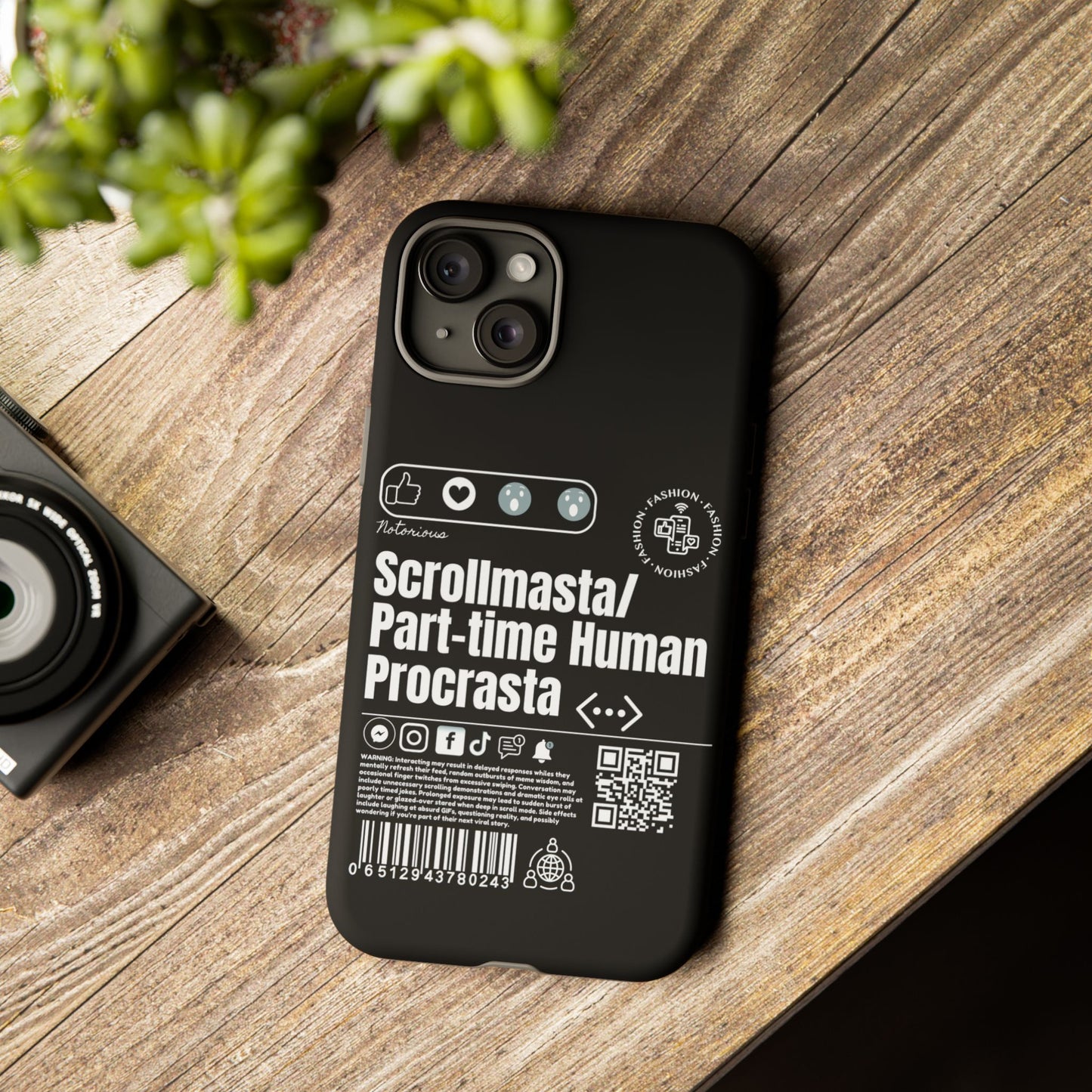 Virtuosoh Scrollmasta Tough Phone Case for iPhone -Black