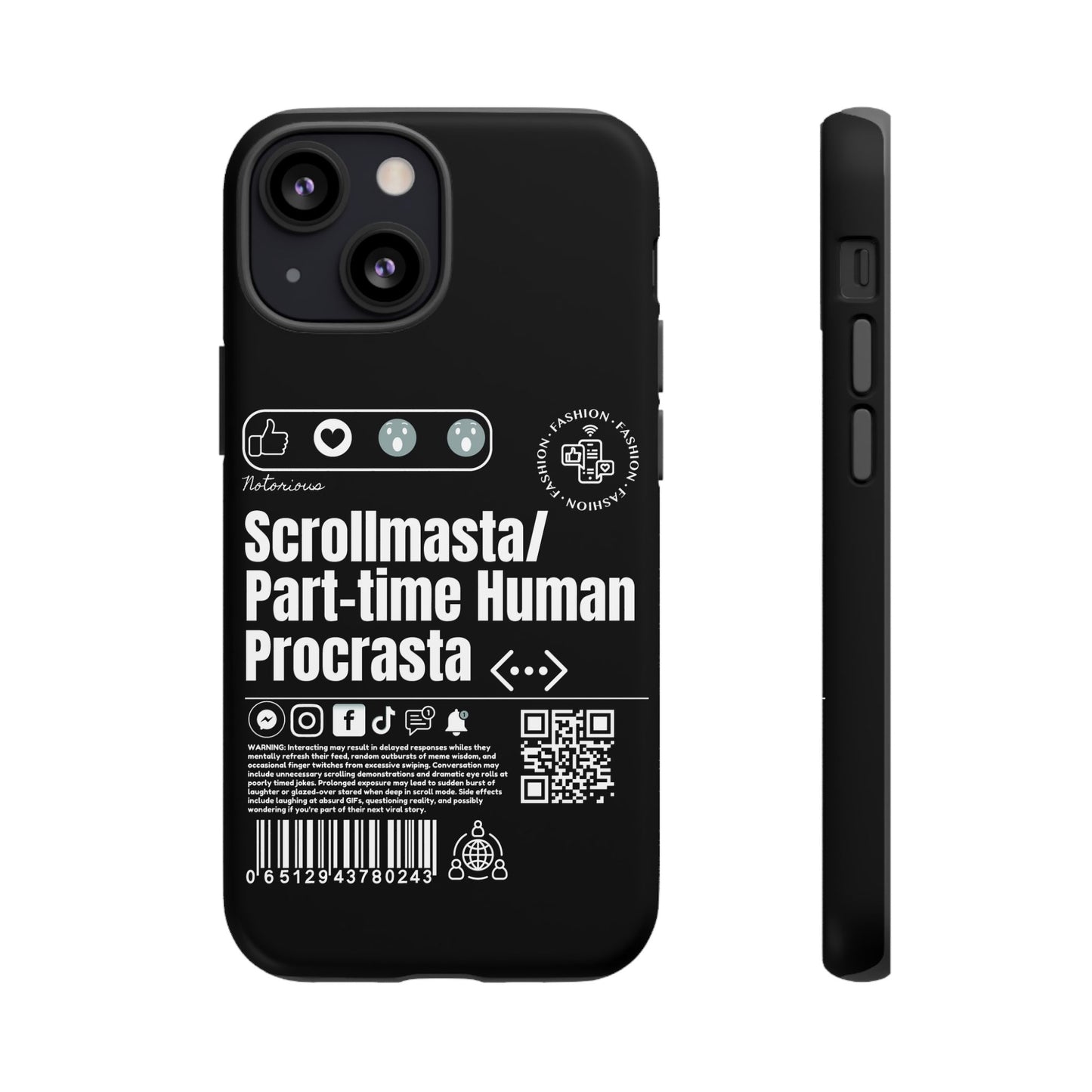 Virtuosoh Scrollmasta Tough Phone Case for iPhone -Black