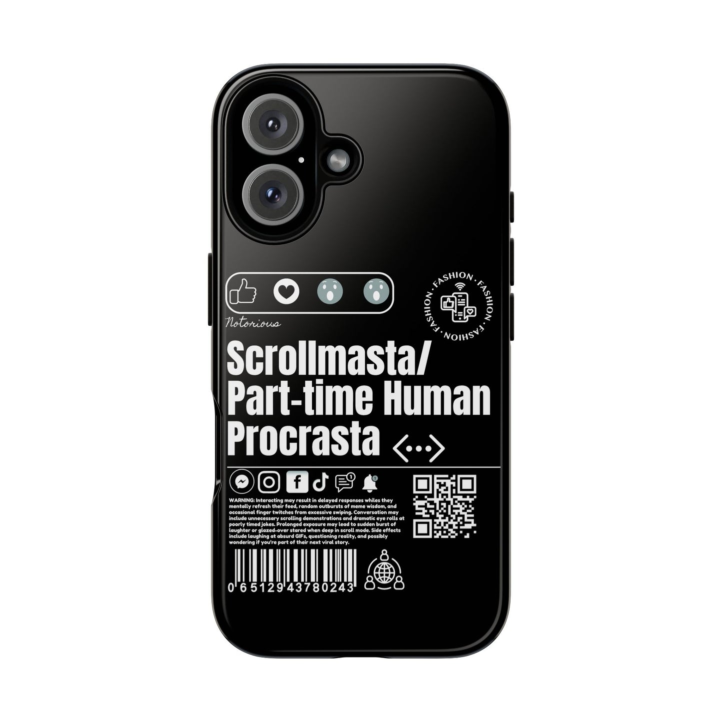 Virtuosoh Scrollmasta Tough Phone Case for iPhone -Black
