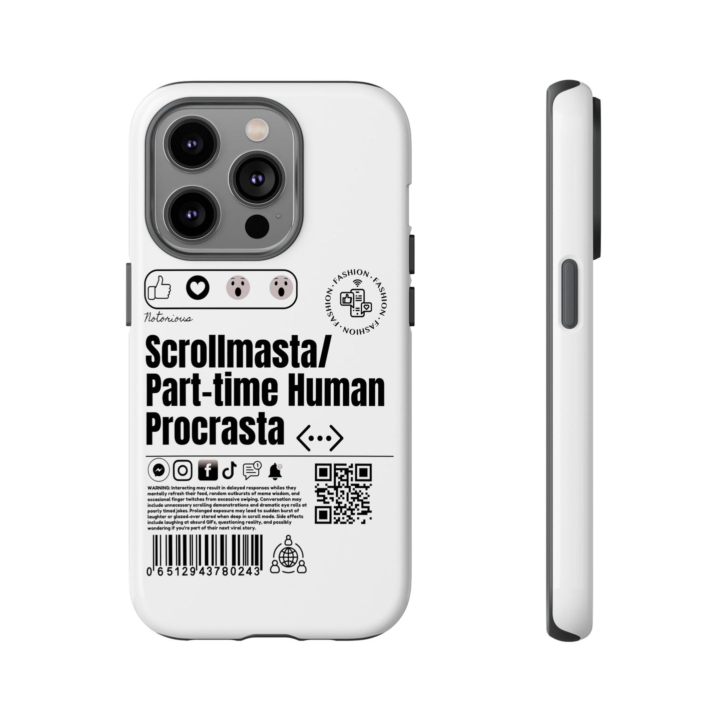 Virtuosoh Scrollmasta Tough Phone case for iPhone - White