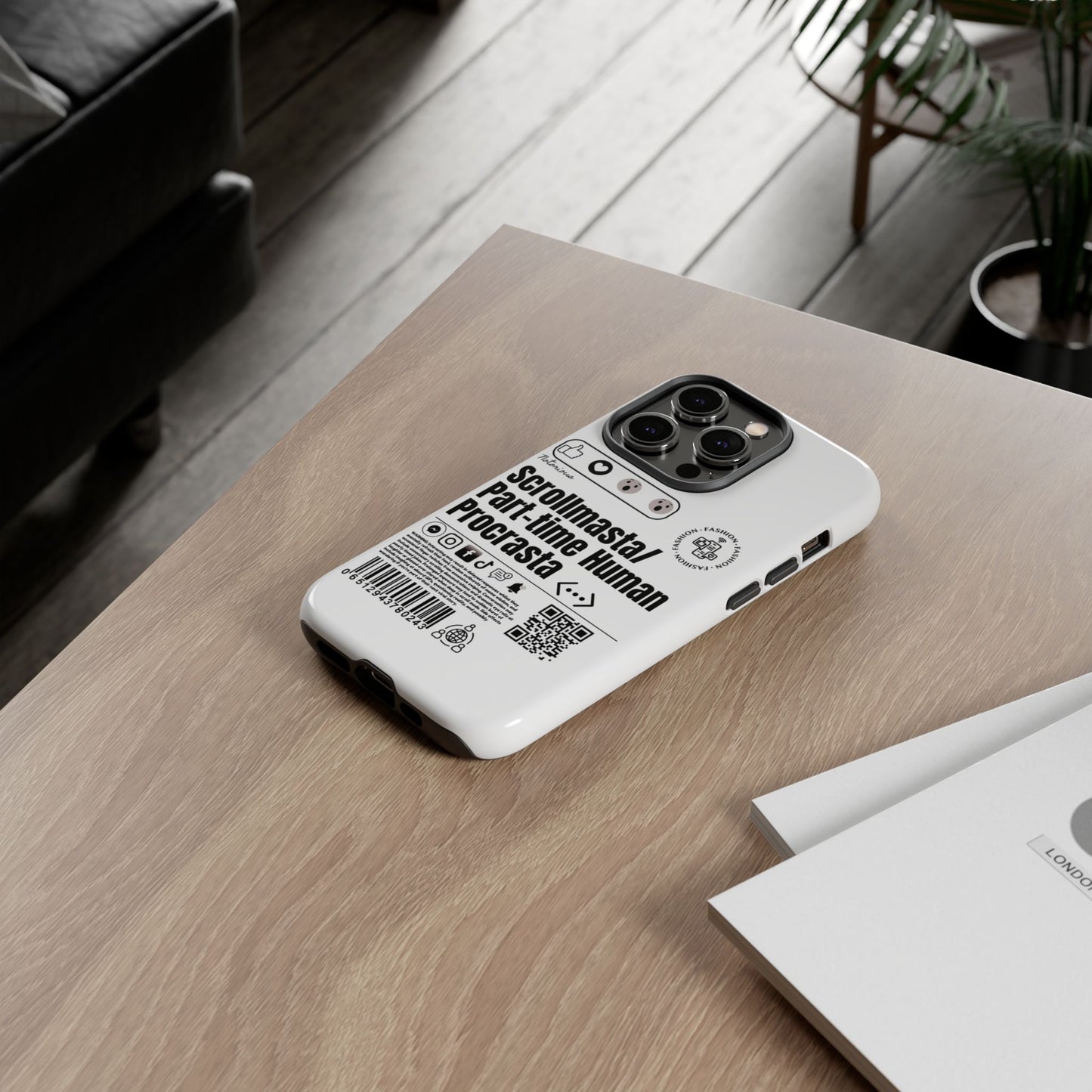 Virtuosoh Scrollmasta Tough Phone case for iPhone - White