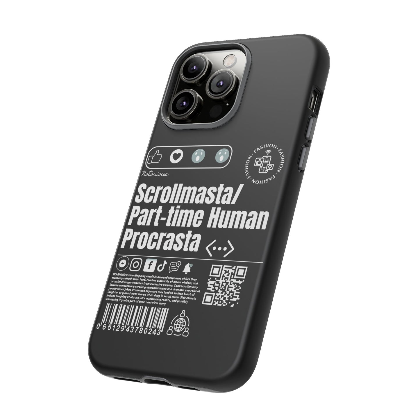 Virtuosoh Scrollmasta Tough Phone Case for iPhone -Black