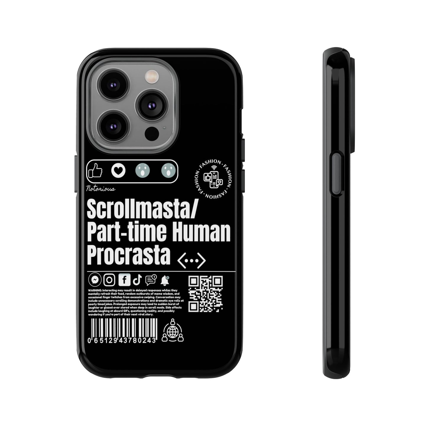 Virtuosoh Scrollmasta Tough Phone Case for iPhone -Black