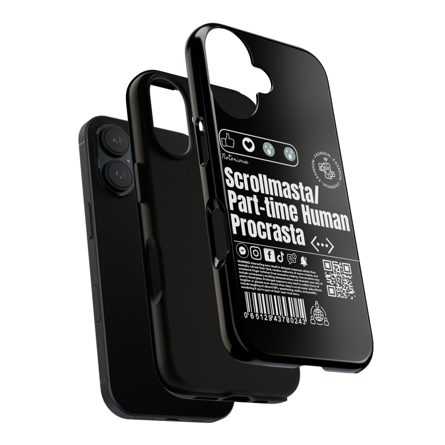 Virtuosoh Scrollmasta Tough Phone Case for iPhone -Black
