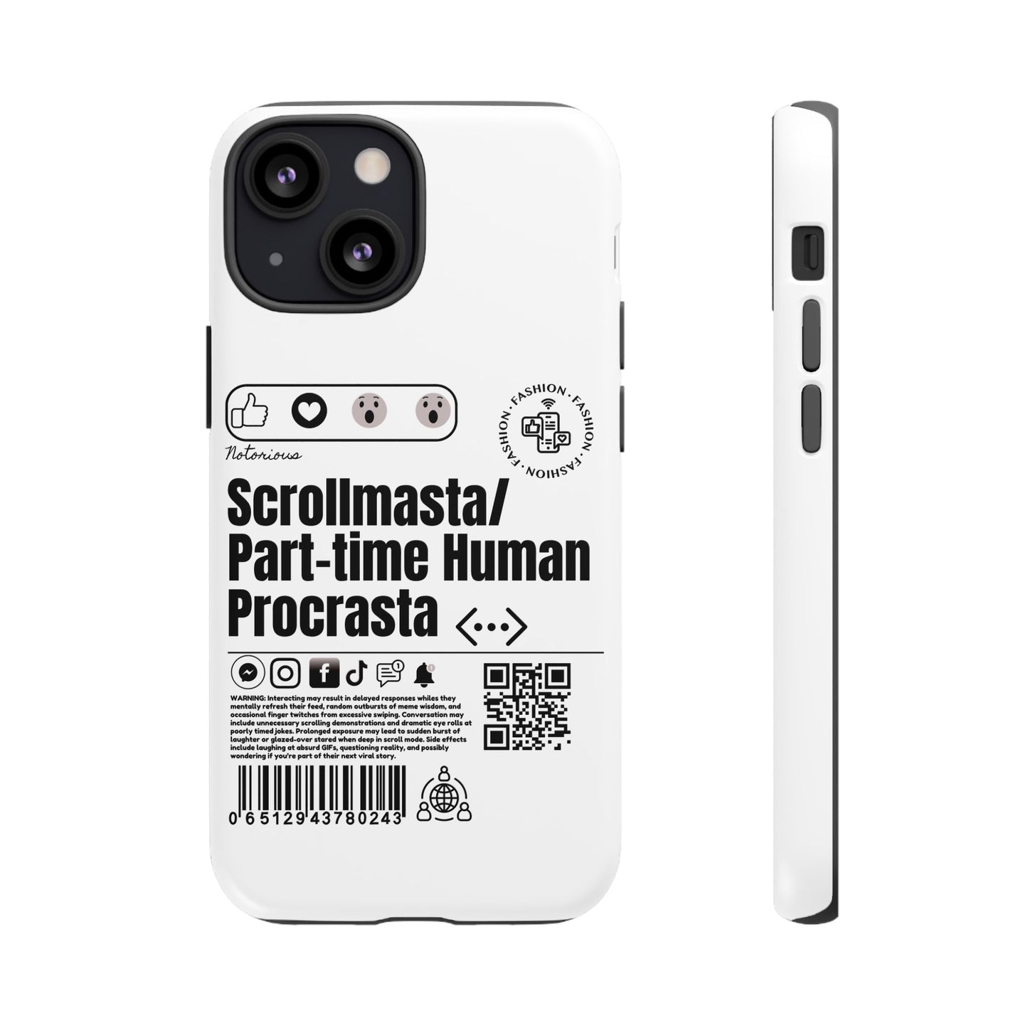 Virtuosoh Scrollmasta Tough Phone case for iPhone - White