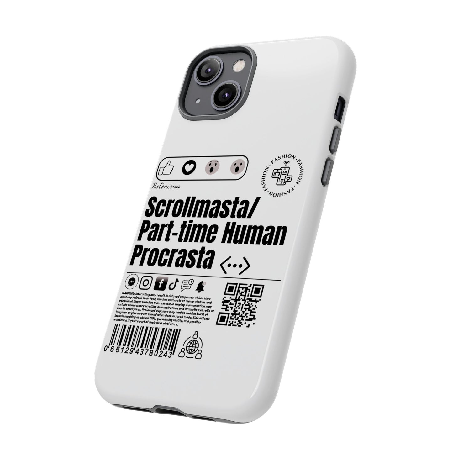 Virtuosoh Scrollmasta Tough Phone case for iPhone - White