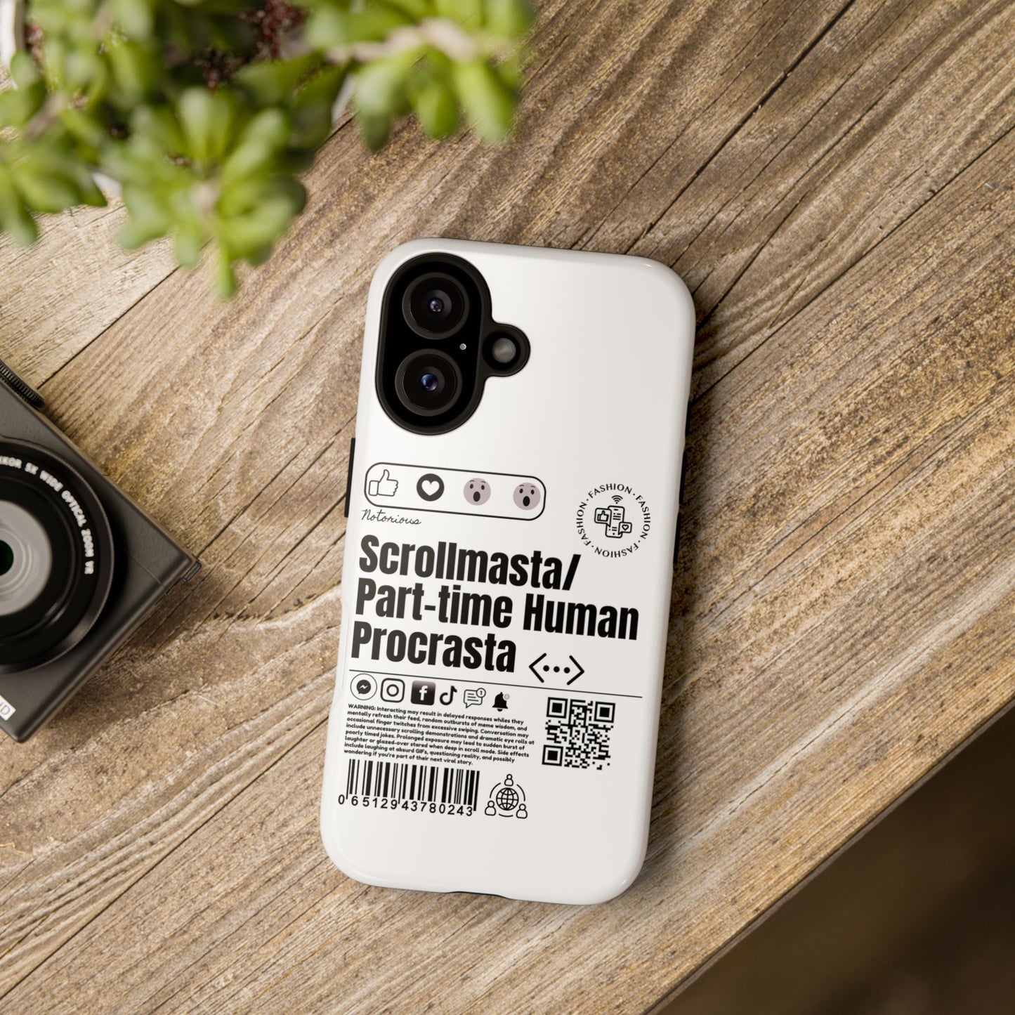 Virtuosoh Scrollmasta Tough Phone case for iPhone - White